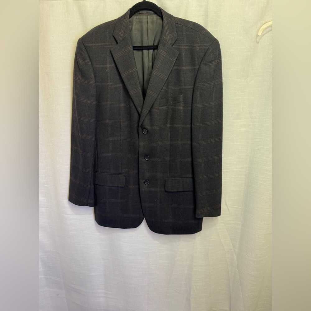 24” ptp Men's Black Checkered Blazer